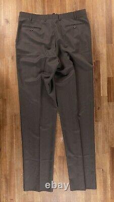 CANALI green flat fronted wool dress pants Size 40 US / 56 IT authentic NWT