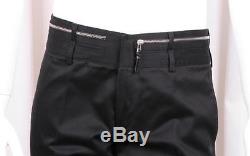 CHRISTIAN DIOR Mens Black Cotton ZIPPERWAIST Pants Trousers 46/30 RARE