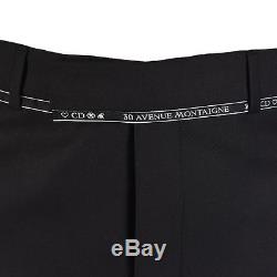 CHRISTIAN DIOR Trousers Black Virgin Wool Logo Waist Size 50 RRP £550 PA 575