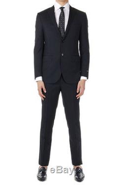 CORNELIANI New Men Black Virgin Wool Suit Single Breasted Blazer Trousers
