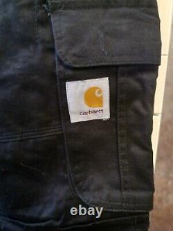 Carhartt Cargos Black 36-38 Large, Ideal For 6ft Plus