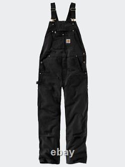 Carhartt Workwear Men's Relaxed Fit Duck Bib Overall in Black