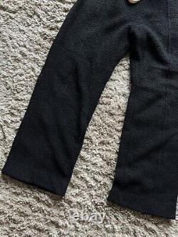 Casablanca Black Sherpa Straight Leg Trousers Size Large L