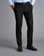 Charles Tyrwhitt Black Twill Business Slim Fit Trousers 34r Td120 Aa 08