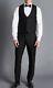 Charles Tyrwhitt Slim Fit Dinner Formal Black Trousers Size L/xl