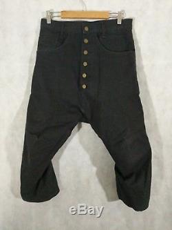 Christopher NEMETH Archive Black Sarouel Canvas Pants Fuzzy Pocket Small