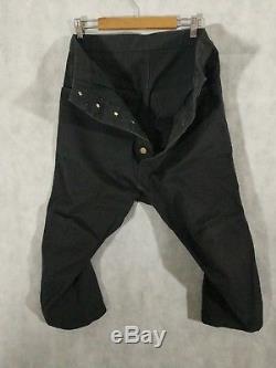 Christopher NEMETH Archive Black Sarouel Canvas Pants Fuzzy Pocket Small