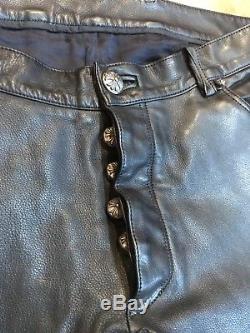 Chrome Hearts Leather Mens Pants