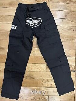 Corteiz Black Cargo Trousers Size XS 100% Authentic