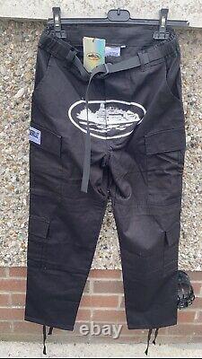 Corteiz Cargo Trousers Alcatraz RTW Black White XS