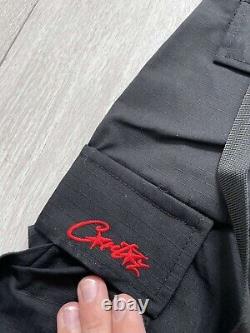 Corteiz Cargos black red size small brand new