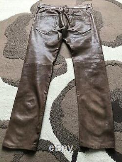 DIESEL BLACK GOLD Lamb Leather Jeans Trousers Pants 33