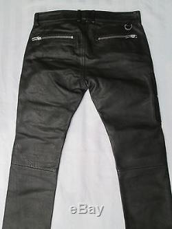 DIESEL Mens P-ZIPPS PANTALONI Black Leather Trousers 00SC5T-0PADA-900