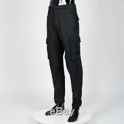 Dior Homme 1650$ Technical Cotton Cargo Pants With Cd Buckles In 
