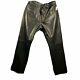 Dnky Mens Black Leather 5 Pocket Pants/jeans Size 36 X 34 Straight Leg New