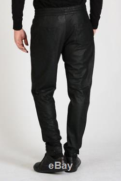 DROMe New Man Black Lamb Leather Pants Trousers Size M Made in Italy $692