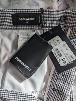 DSQUARED2 Black Checked Trousers MADE IN ITALY BRRP £549 New