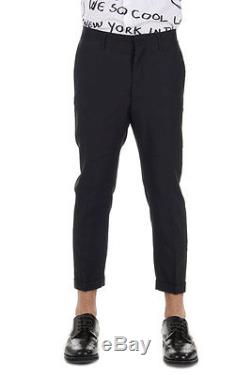 DSQUARED2 Dsquared² Men black virgin wool silk Pants Made in Italy