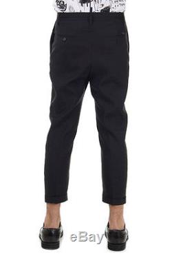 DSQUARED2 Dsquared² Men black virgin wool silk Pants Made in Italy