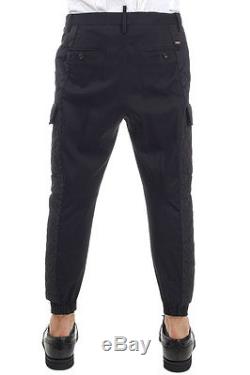 DSQUARED2 Dsquared² Men new black Elastic virgin wool Trousers made in italy