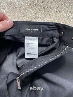 DSquared D2 Black Trousers Pants Cigarette Cool Guy Fit EU50 UK Large (34 W)