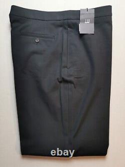 DUNHILL Mens Size EU 54R UK W38R Cotton Twill Zip Trousers (BNWT) Black Tapered