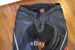 Dainese CE Armored Leather Motorcycle Racing Pants Euro size 54