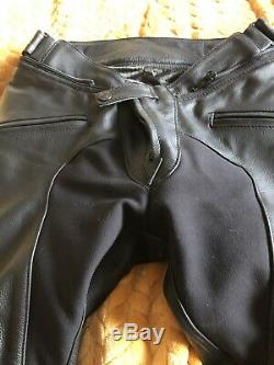 Dainese Delta Pro C2 Leather Jeans Black Size M, Euro 50 Motorcycle Jeans