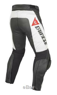 Dainese Delta Pro C2 Mens Leather Motorcycle Trousers White Sale Price