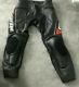 Dainese Delta Proc2 Leather Motorcycle Trousers Size 58, Black Withred Logo Hot