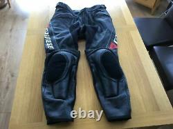 Dainese Delta ProC2 leather motorcycle trousers size 58, black withred logo hot