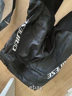 Dainese Misano Black Anthracite Men's Motorcycle Pants Leather Sport Racing 48EU