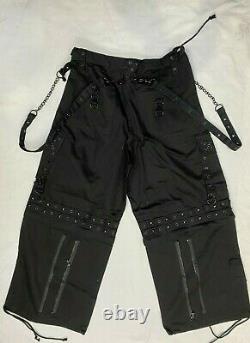 Dead Threads Gothic Cyber Baggy Black Black Jeans With Straps & Loops Large