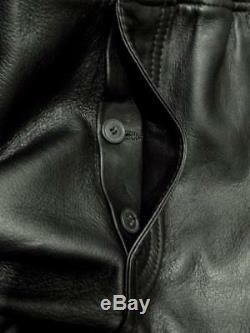 Diesel Black Gold Black Napper Leather trousers Pants IT50 34/35 New