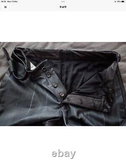 Diesel Black Gold Leather Trousers size 32