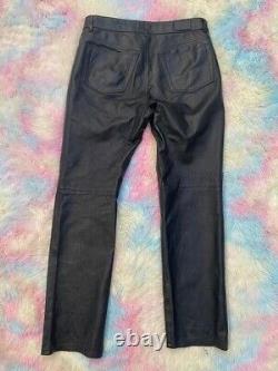 Diesel Leather Trousers Classic Black 33