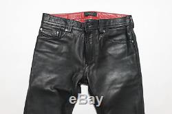 Diesel Leather Trousers Jeans P-Thavar-L Men's Black Lambskin size 28 x 30 $550