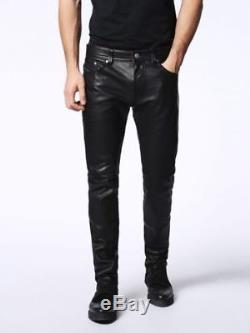 Diesel Leather Trousers Jeans P-Thavar-L Men's Black W30 W31 W32 BNWT RRP 550