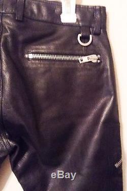 Diesel P-ZIPP Leather Trousers Men's 27 Waist New With Tags Orig. $648.00