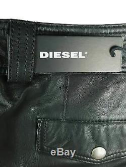 Diesel Soft Leather Biker Skinny Trousers