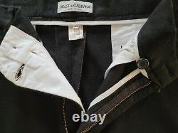 Dolce & Gabbana Mens Vintage Tailored Trousers Black Size W34 L28 Vgc