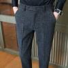 Dress Pants Business Casual Slim Straight Woolen Trousers Spring Autumn Men's