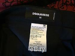 Dsquared2 Mens Biker Pants With Exposed Zipper