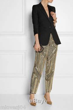 EMILIO PUCCI Embellished Silk Long Trousers Pants BNWT UK 12 US 10 IT 44 £4215