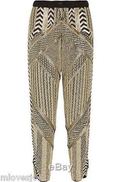 EMILIO PUCCI Embellished Silk Long Trousers Pants BNWT UK 12 US 10 IT 44 £4215