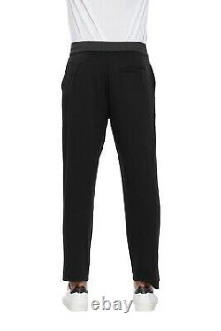 EMPORIO ARMANI Black Pant Trousers Jogging Style Made in Italy Size M Taper