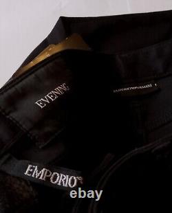 EMPORIO ARMARNI Formal Pants Nero W31 L33 RRP£300 BNWT Stretchy Party Club
