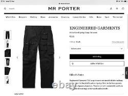 ENGINEERED GARMENTS Black Ripstop FA Cargo Pants £355 Size W36 Mr Porter Jacket