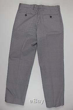 Etro Men's Black Pattern Cotton Pants-50/34us-made In Italy