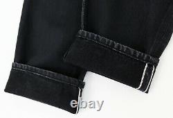 EVISU No3 Mens Selvedge Denim Jeans Trousers size 34x34 slim Black Classic Gulls